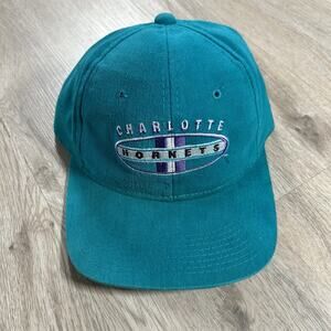 Vintage Sports Specialties Charlotte Hornets Hat Snapback NBA Blue Green Cap‎